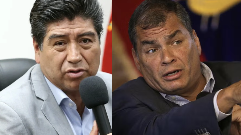 El exalcalde de Quito, Jorge Yunda, y el expresidente Rafael Correa.