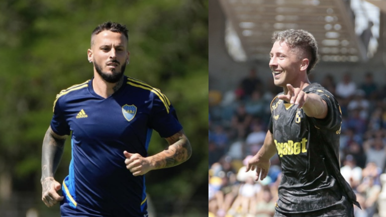 Darío Benedetto (izq.), Nicolás Johansen (der.)