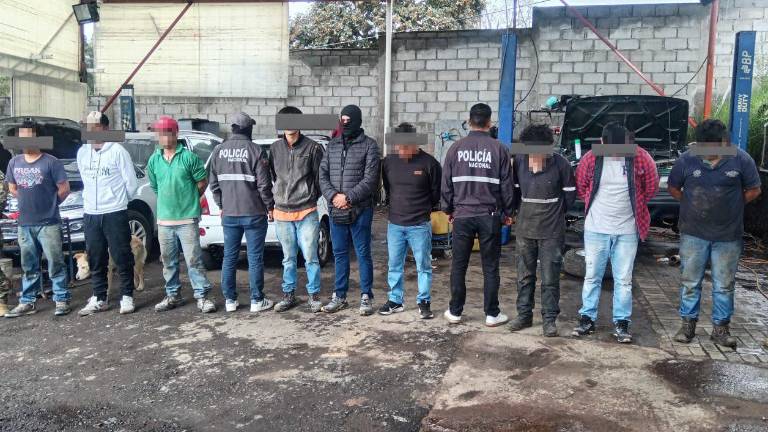 Ocho detenidos durante el operativo.