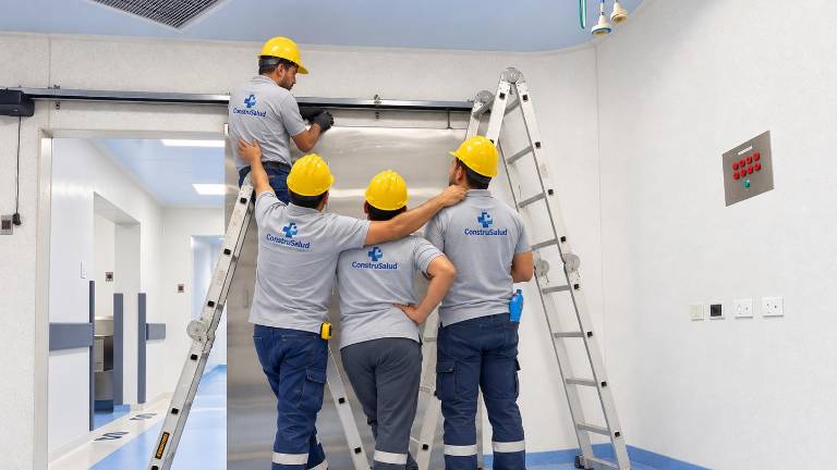 Personal de ConstruSalud trabajando.