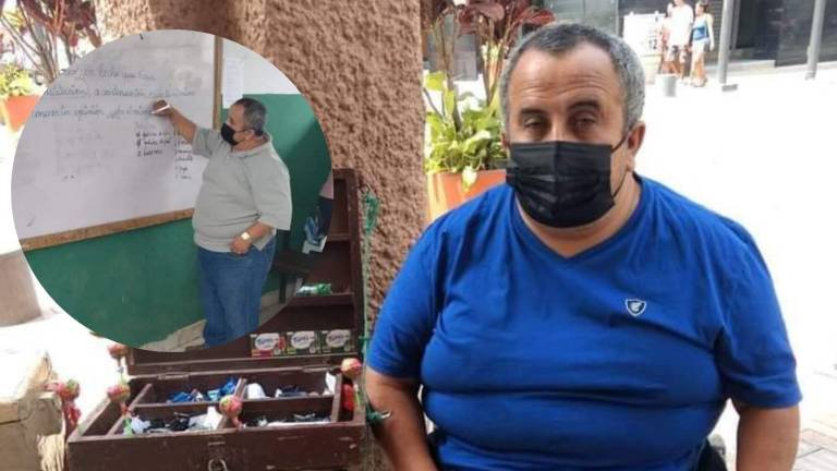 ‘Carameléate’: el hombre que cumplió su sueño de ser maestro a los 48 años en Portoviejo