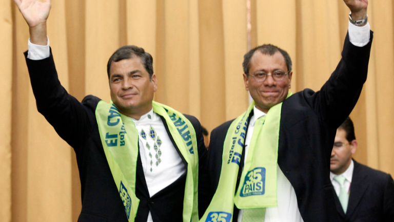 Correa también criticó la inhabilitación política por 25 años impuesta contra Glas.
