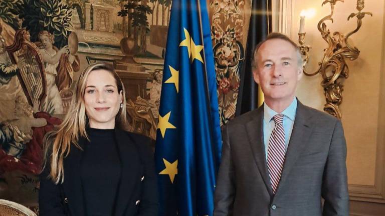 Andrea González inicia funciones en Bélgica como embajadora del Ecuador.