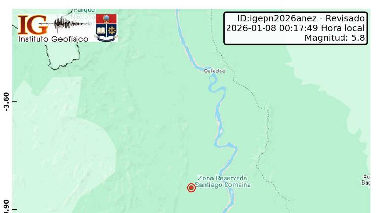 Sismo con epicentro en Perú se sintió en varias ciudades de Ecuador