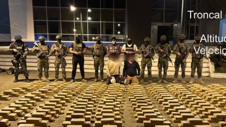 Decomisan en Manabí una tonelada de cocaína a presuntos integrantes de Los Choneros