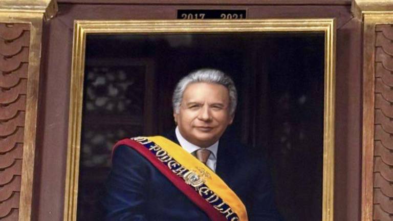 Retrato de expresidente Lenín Moreno, en el Palacio de Carondelet.