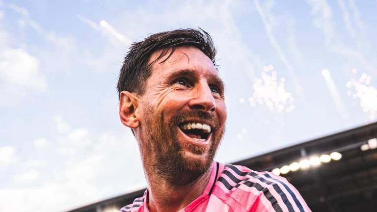 Messi celebrando el campeonato obtenido con el Inter Miami.
