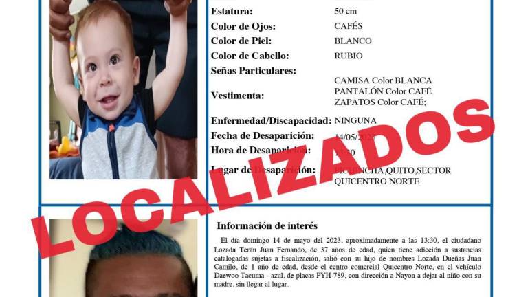 El bebé Juan Camilo Lozada ya fue localizado junto con su padre: Esto es lo que se sabe
