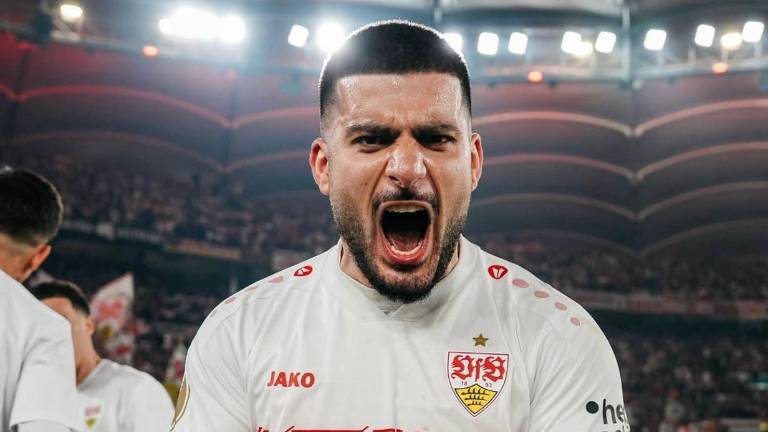 Deniz Undav celebrando el pase a la final tras derrotar al Freiburg.