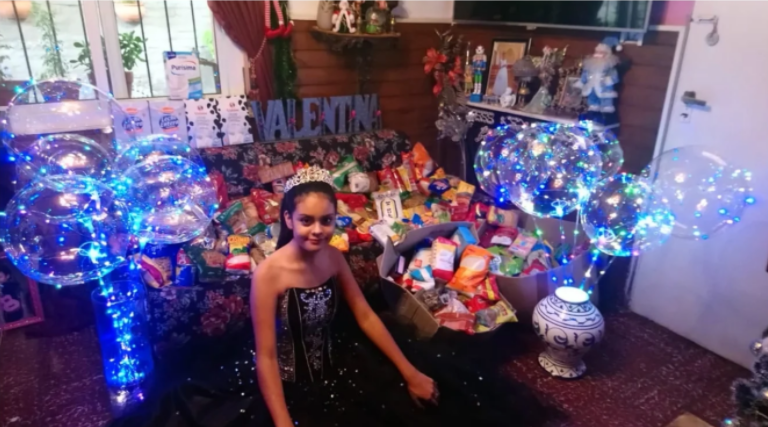 Celebró sus 15 años, y pidió a sus invitados 1 kg de alimento para donarlo
