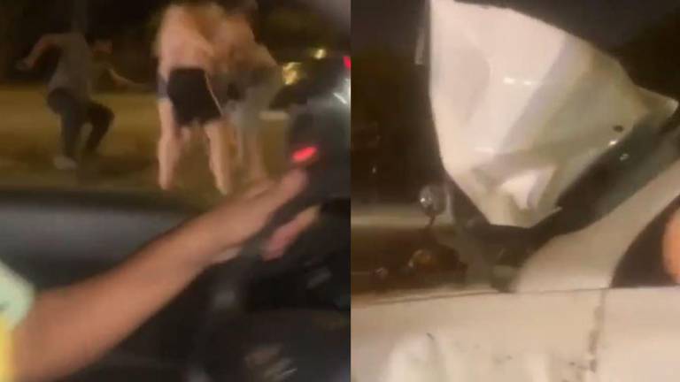 Video capta choque múltiple e incidente violento en la autopista Terminal-Pascuales