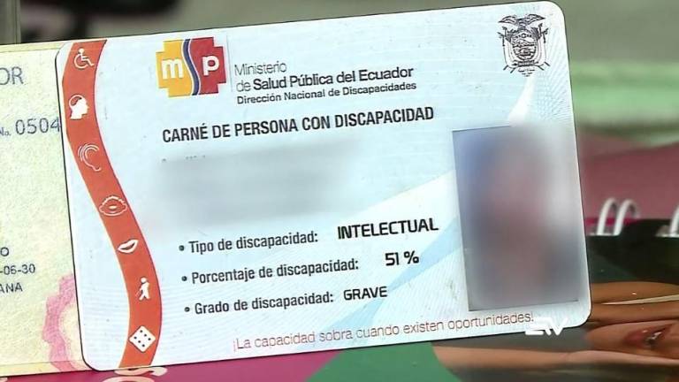 Vigencia del carné de discapacidad se amplía en Ecuador hasta el 31 de diciembre de 2024