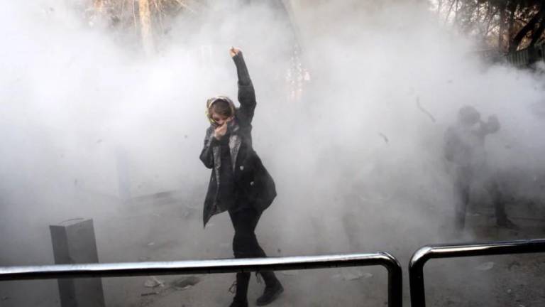Imagen de archivo de protestas estudiantiles en Teherán.