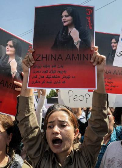 Las protestas en rechazo a la muerte de Mahsa Amini se extendieron a varios países, entre ellos Irak.
