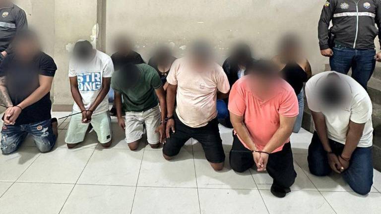 Policía detuvo a 11 presuntos miembros de 'Los Águilas' en el cantón Milagro, en Guayas