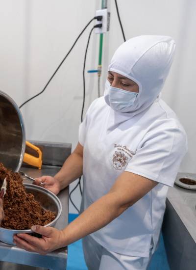 Julieta Chocolatiere elabora bocados de chocolate mezclados con quinua o amaranto. Estos son exportados al mercado europeo por ser orgánicos y contener superalimentos.