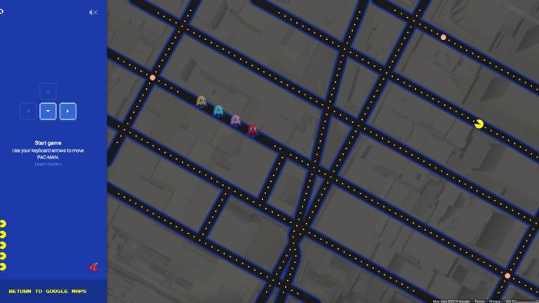Pac-Man invade Google Maps