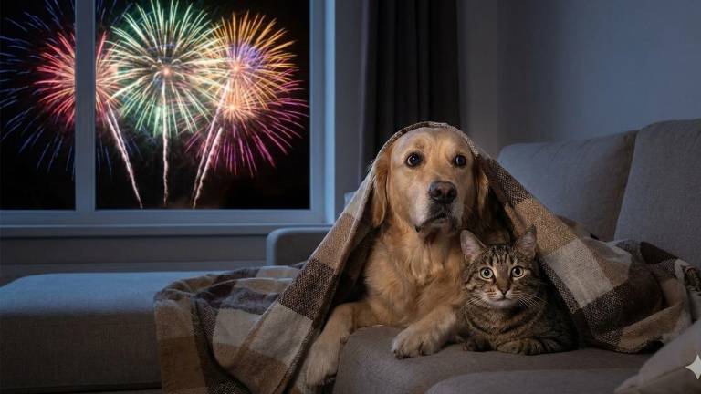 Fuegos artificiales en Año Nuevo: qué precauciones tomar para proteger a perros y gatos