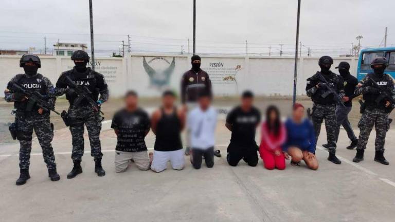 Seis presuntos integrantes de 'Los Choneros' fueron aprehendidos en Santa Elena