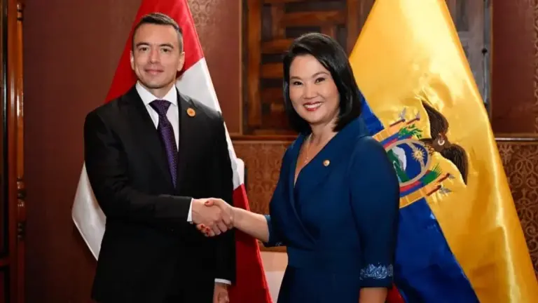 La agenda entre Daniel Noboa y Keiko Fujimori en Lima incluye seguridad, comercio y frontera