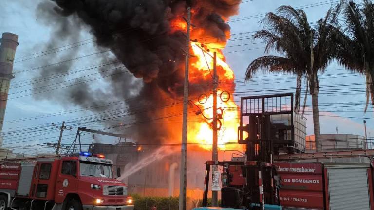Bomberos controlan incendio registrado en Termoesmeraldas