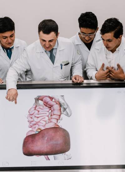 Estudiantes universitarios de medicina durante una de sus clases.