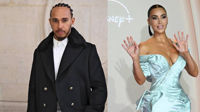 Kim Kardashian y Lewis Hamilton confirmaron su romance durante el Super Bowl LX.