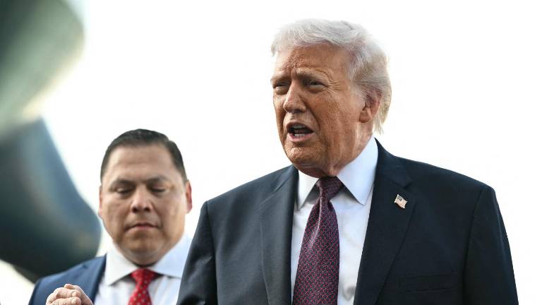 Trump durante una cita en Corpus Christi, Texas