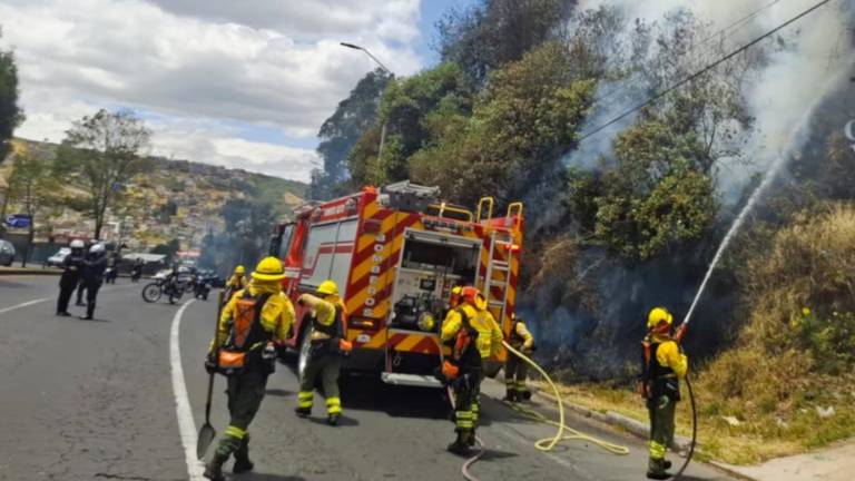 Dictan prisión preventiva a sospechoso de provocar un incendio forestal en Monjas, Quito