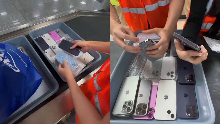 SENAE decomisa iPhones ocultos en una funda de Duty Free durante control en el aeropuerto de Guayaquil