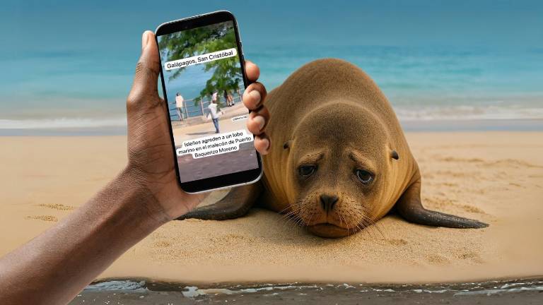 Parque Nacional Galápagos se pronuncia ante presunta agresión a lobo marino