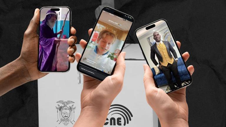 Composición de capturas de pantallas de influencers en jornada electoral.