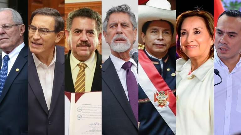 Los presidentes de la década turbulenta en Perú.