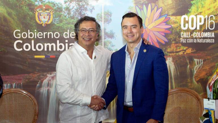 Gustavo Petro y Daniel Noboa durante la Conferencia de las Partes (COP16) en octubre de 2024.