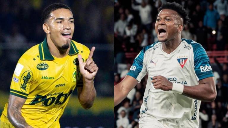 Denilson Alves es jugador de Mirassol, mientras que Michael Estrada es jugador de Liga de Quito.