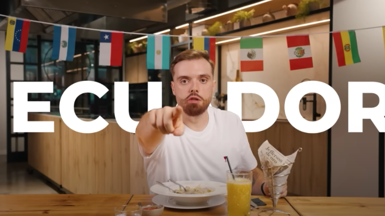 Ibai Llanos prueba encebollado ecuatoriano por primera vez y su reacción se hace viral