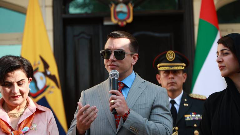 Noboa durante su visita a Emiratos Árabes Unidos.