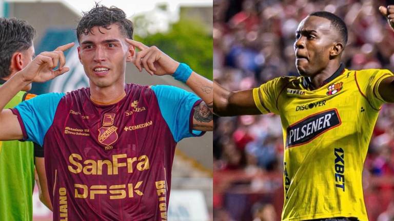 Theo Posse es jugador de Macará, mientras que Jhonny Quiñonez es jugador de Barcelona SC.