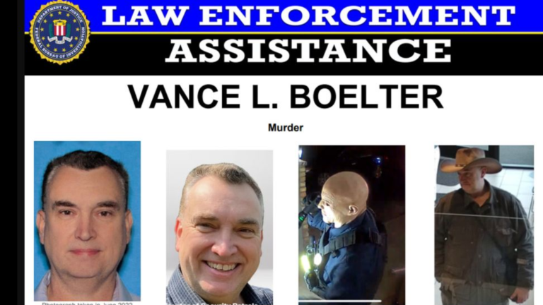 Aviso difundido sobre Vance Boelter, sospechoso del asesinato de la congresista demócrata Melissa Hortman y su esposo.