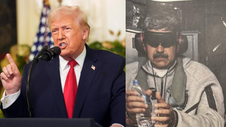 Trump mostró primera foto de Maduro capturado: 'vamos a controlar Venezuela hasta la transición'
