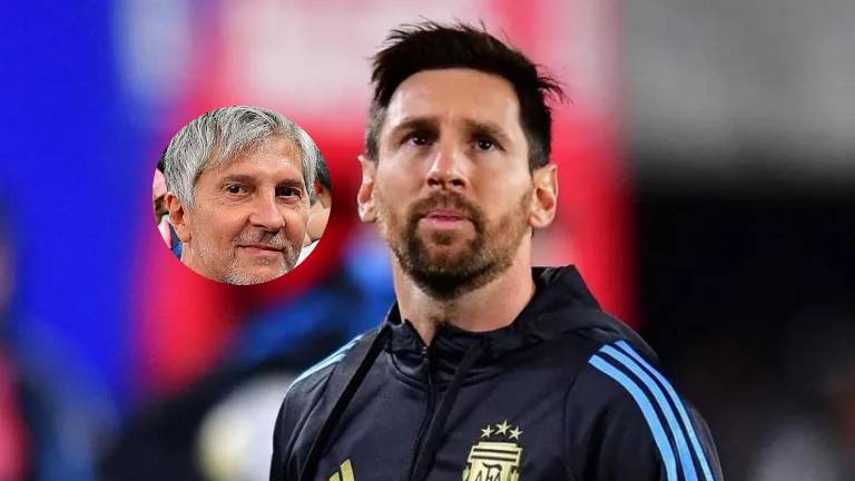 Lionel Messi junto a su padre, Jorge Messi.