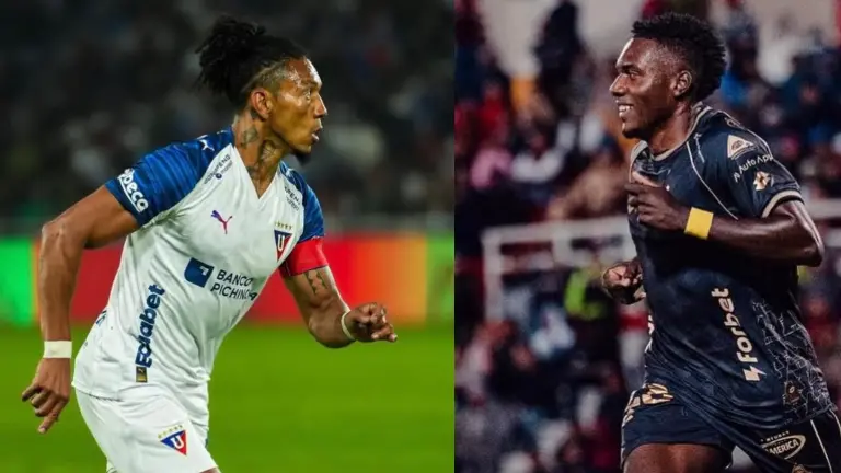 José Quintero es jugador de Liga de Quito, mientras que Ederson Quiñónez es jugador de Aucas.