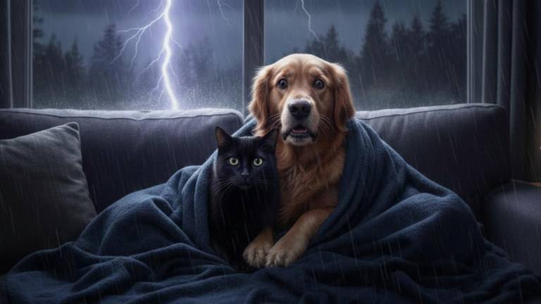 ¿Cómo calmar a tu mascota durante una tormenta eléctrica?
