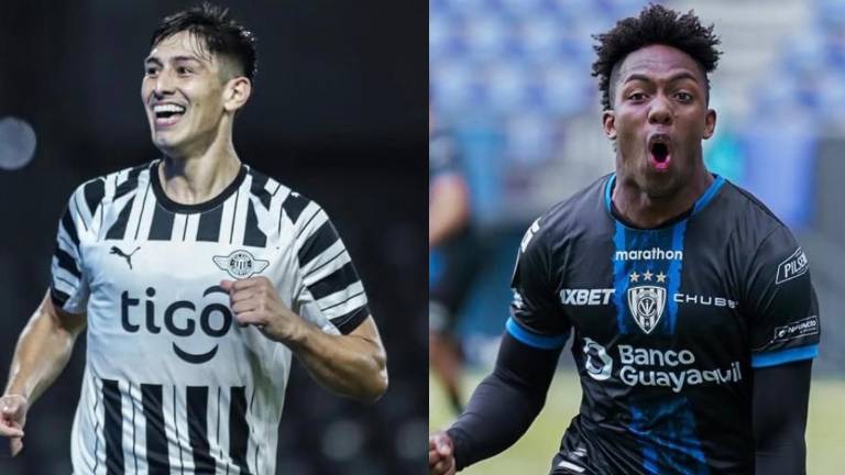 Gustavo Aguilar es jugador de Libertad, mientras que Djorkaeff Reasco es jugador de Independiente del Valle.