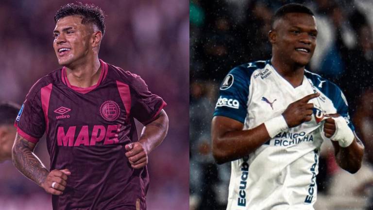 Dylan Aquino es jugador de Lanús, mientras que Yerlin Quiñonez es jugador de Liga de Quito.
