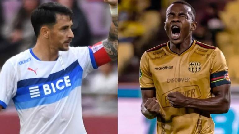 Fernando Zampedri es jugador de Universidad Católica de Chile, mientras que Jhonny Quiñónez es jugador de Barcelona SC.