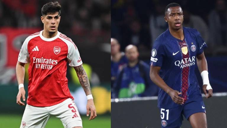 Piero Hincapié es jugador del Arsenal, mientras que Willian Pacho es jugador del PSG.