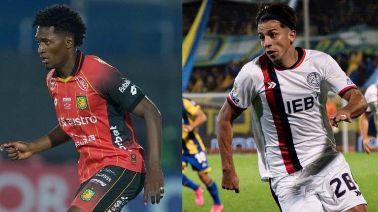 Jorge Ordoñez es jugador del Deportivo Cuenca, mientras que Alexis Cuello es jugador de San Lorenzo.