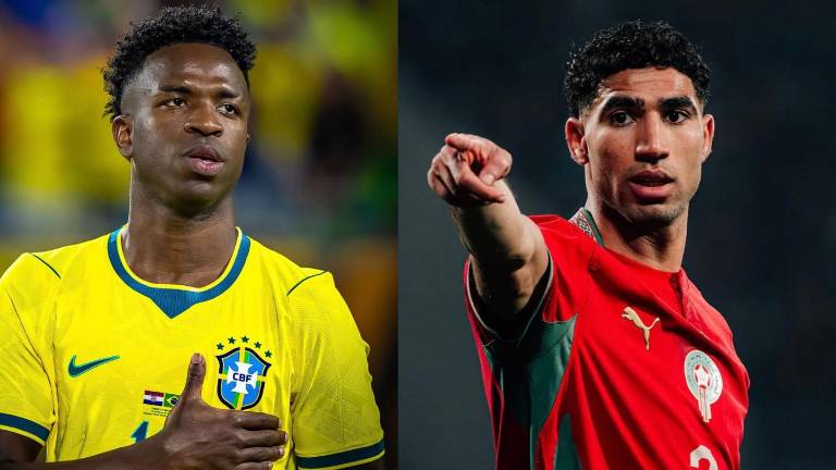 Vinícius Júnior es jugador de Brasil, mientras que Achraf Hakimi es de Marruecos.