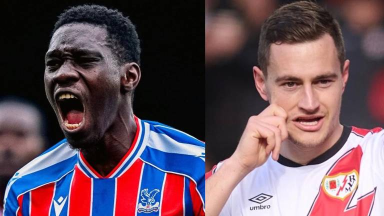 Ismaïla Sarr es jugador del Crystal Palace, mientras que Jorge de Frutos es jugador del Rayo Vallecano.